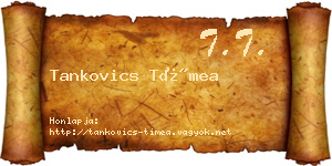 Tankovics Tímea névjegykártya